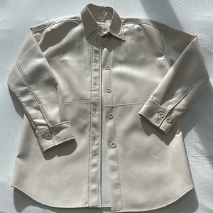 Aritzia Babaton Leather Shacket Sz XS